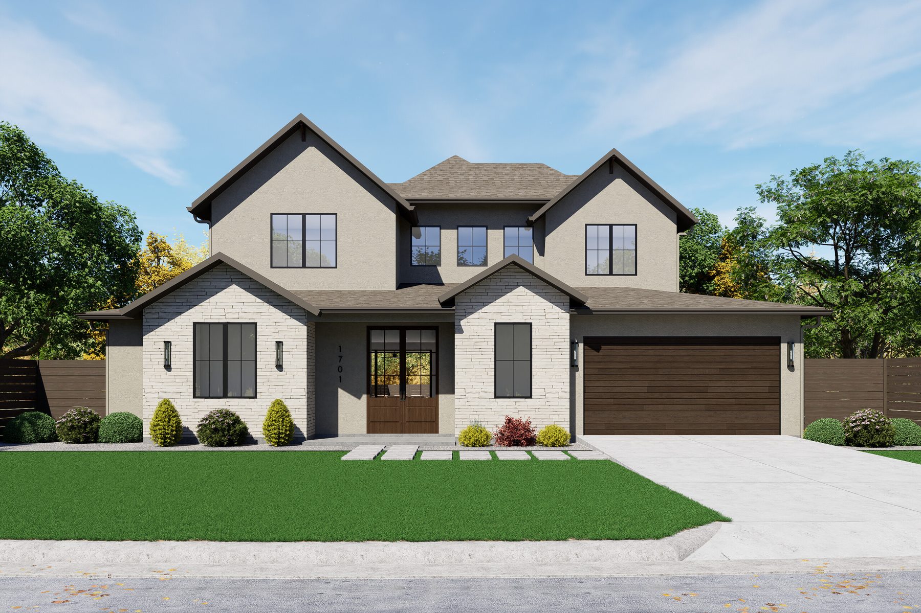 1701 Crown Dr — Front Elevation Rendering